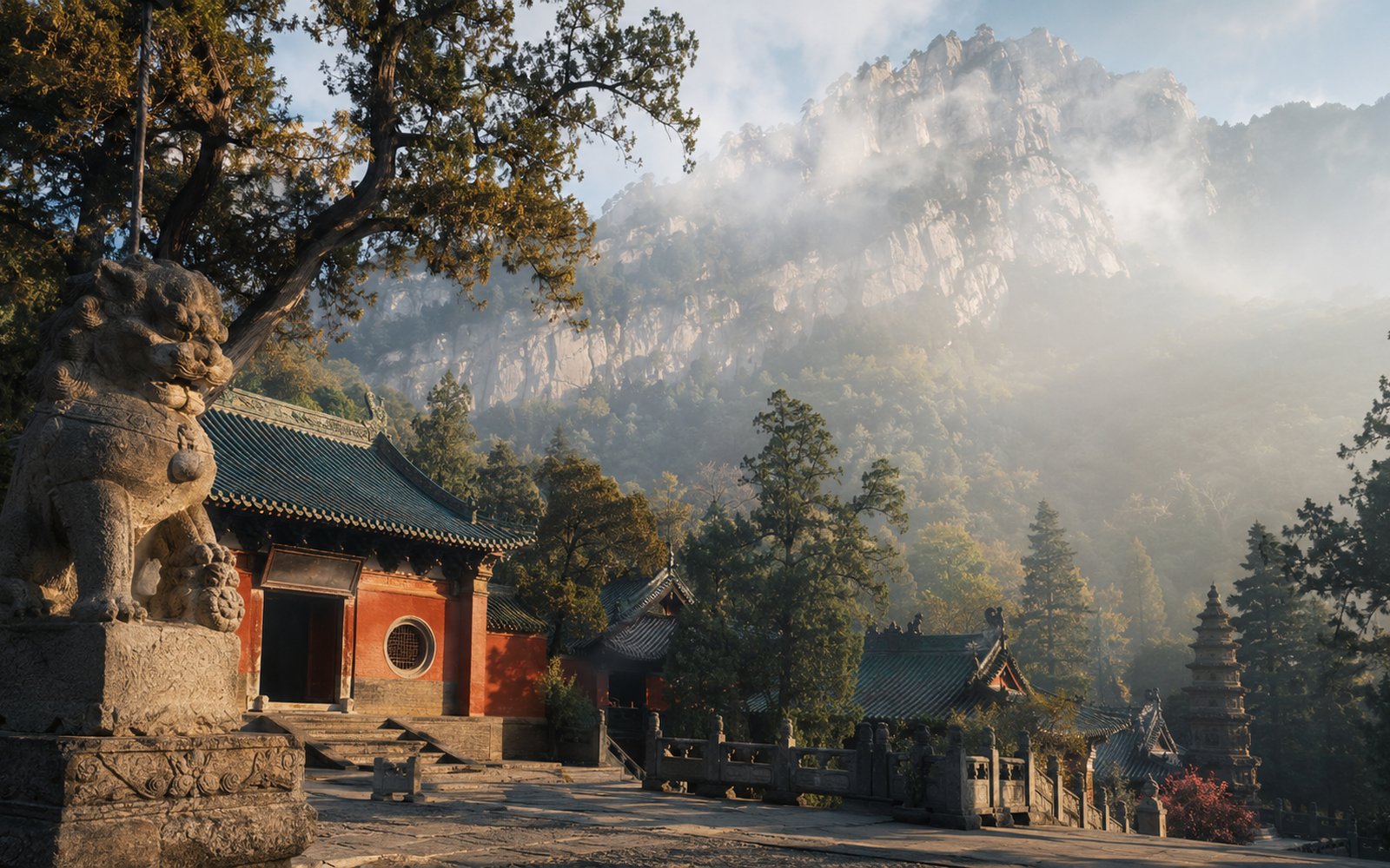 Design visualisation inspired by Shaolin Temple (少林寺) — Mount Song, Henan